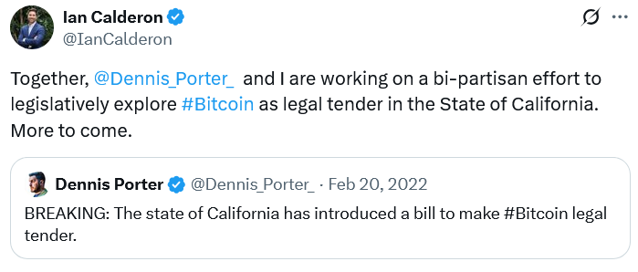 Pro-Bitcoin Ian Calderon Joins Race for California Governor