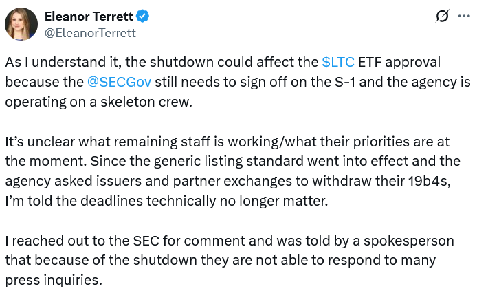 SEC silent on Canary Litecoin ETF Amid Uncertainties