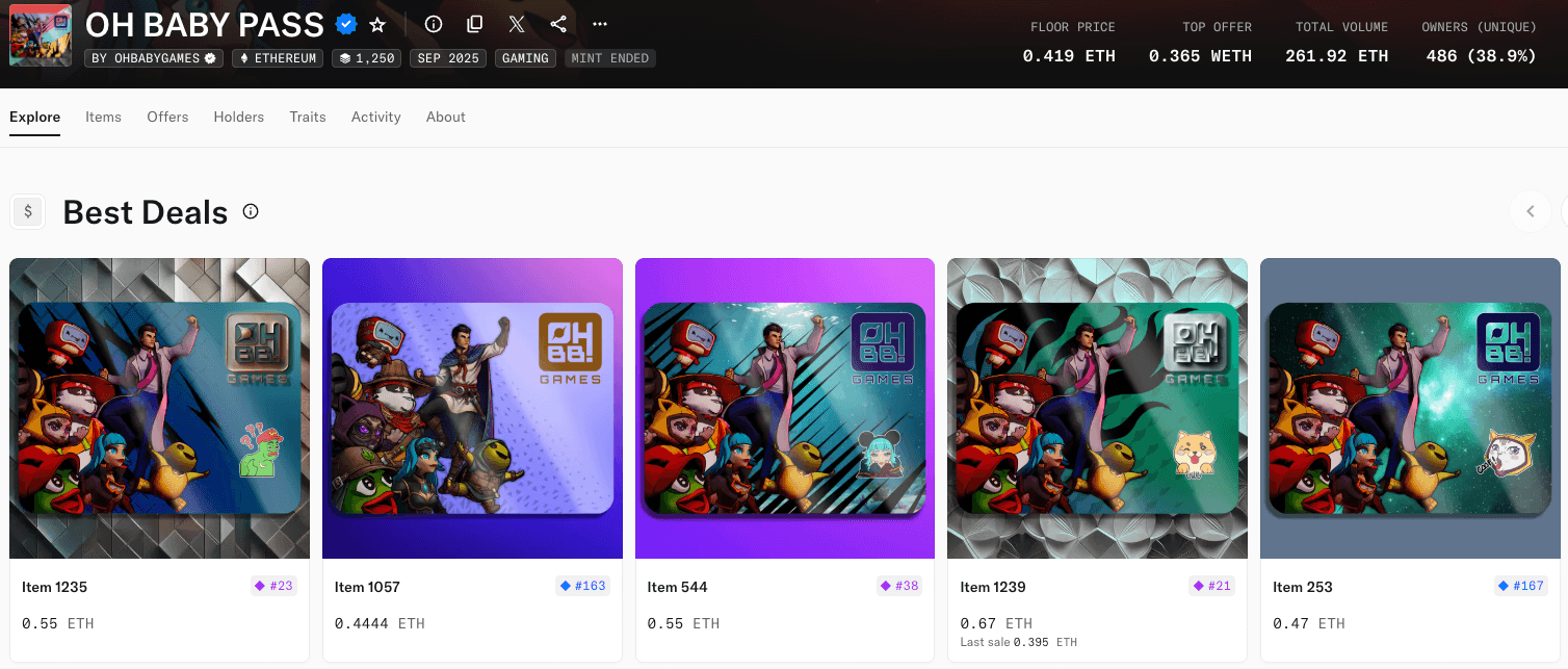 OhBaby Games NFT Mint Offers GameFi Bulls a Glimmer of Hope