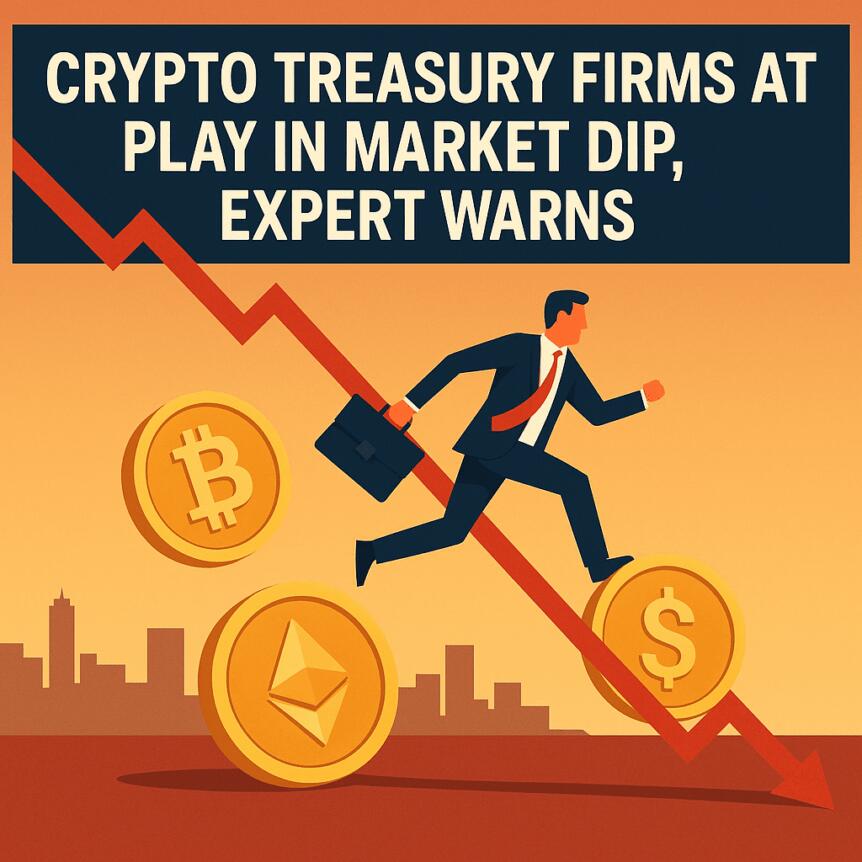 Crypto Treasury Firms at Play in Market Dip, Expert Warns