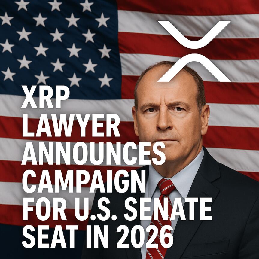 XRP Lawyer Announces Campaign for U.S. Senate Seat in 2026